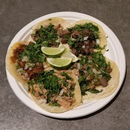 (Left) pork adobada (down) carnitas (right and top) **lengua y cabeza