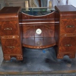 Premier Professionals - Vanity refinished keeping the integrity of  the original veneers