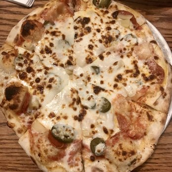 Backpocket Brewing - Pizza: pepperoni, jalapeño, pineapple - Breweries Near Me - Coralville, Iowa