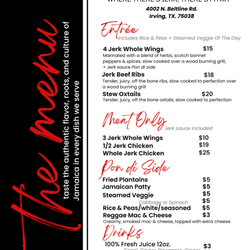 The Jerk SmokeHouse - Menu