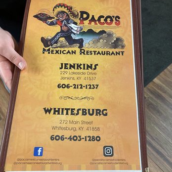 Paco’s Mexican Restaurant - Menu - Sports Bars Near Me - Whitesburg, Kentucky Paco’s Mexican Restaurant - Menu - Sports Bars Near Me - Whitesburg, Kentucky