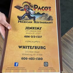 Paco’s Mexican Restaurant - Menu