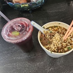 Taqueria La Unica - Bira Raman and Jamaica drink