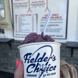 Fielder's Choice Ice Cream - Soft serve black raspberry ice cream