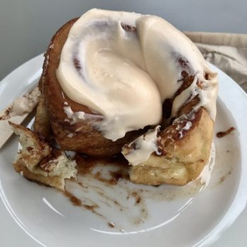 Grounds For Coffee - Pumpkin cream cheese icing bun - Coffee & Tea Near Me - Vancouver, British Columbia Grounds For Coffee - Pumpkin cream cheese icing bun - Coffee & Tea Near Me - Vancouver, British Columbia