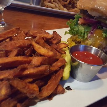 The Fork n Cork - Hot mess burger and sweet potato fries - New American Near Me - Wilmington, North Carolina The Fork n Cork - Hot mess burger and sweet potato fries - New American Near Me - Wilmington, North Carolina