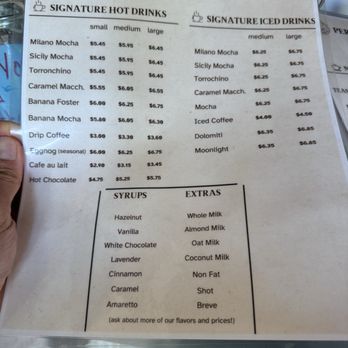 Perfetto Caffe - More drinks menu - Cafes Near Me - Grover Beach, California