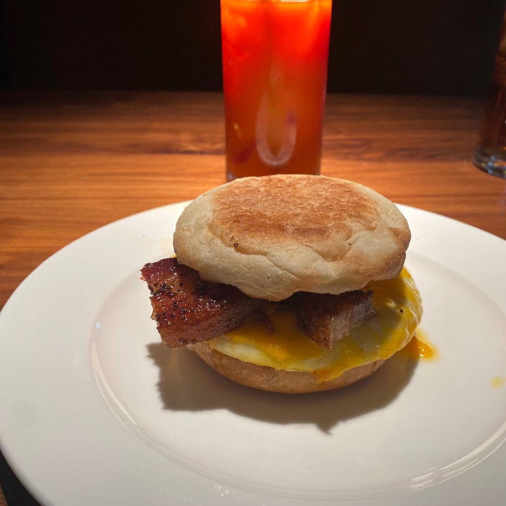 Corinne Austin - Bacon Egg & Cheddar Sandwich was a delicious treat... - New American Near Me - Austin, Texas Corinne Austin - Bacon Egg & Cheddar Sandwich was a delicious treat... - New American Near Me - Austin, Texas