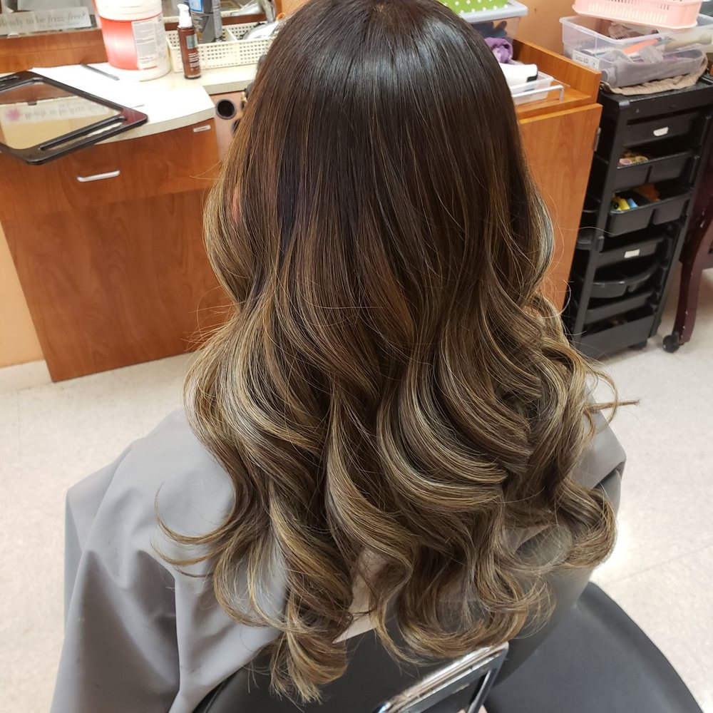 Ash brown balayge