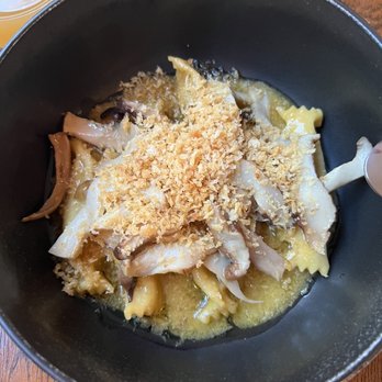 Pomet - ugly mushroom filled pasta, SHARED CULTURES honeynut miso butter - New American Near Me - Oakland, California