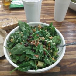 Harvest salad with Blackened Chicken (substitute for Turkey Breast) with Carmel Apple Vinaigrette