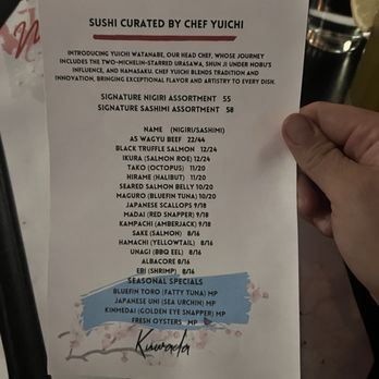KUWADA - Menu - Sushi Bars Near Me - Rancho Cucamonga, California KUWADA - Menu - Sushi Bars Near Me - Rancho Cucamonga, California