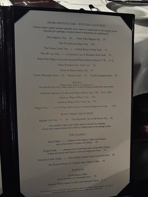 Menu photo 2 Harris' Restaurant San Francisco, CA Menu photo 2 Harris' Restaurant San Francisco, CA