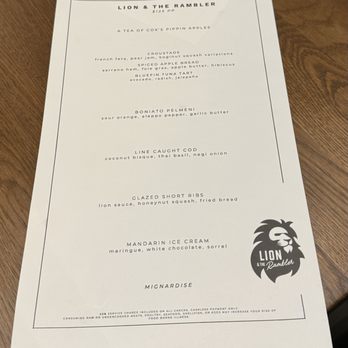 Lion & The Rambler - Menu - New American Near Me - Coral Gables, Florida Lion & The Rambler - Menu - New American Near Me - Coral Gables, Florida
