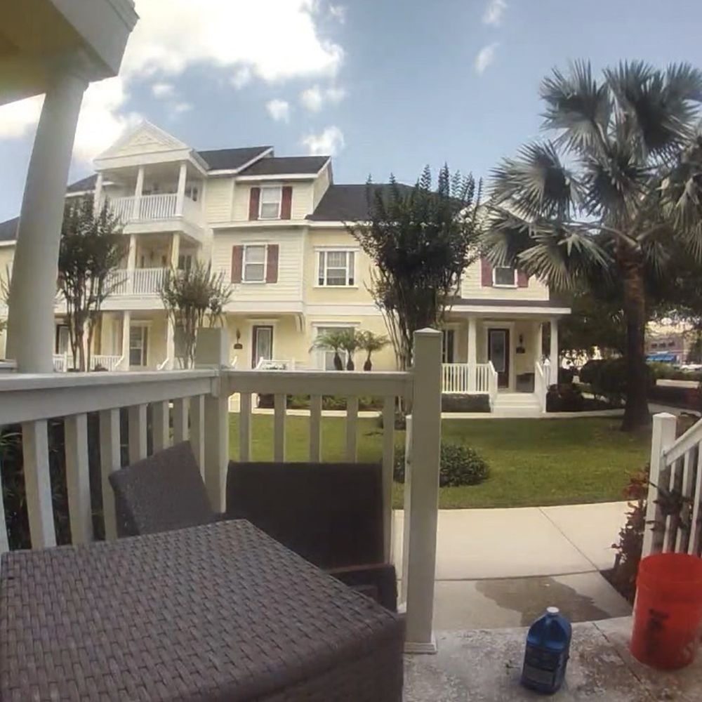 Collis Roofing - Cleaning my porch months later with a bucket and broom! Will not pressure wash after the mess they made - Roofing Near Me - Longwood, Florida Collis Roofing - Cleaning my porch months later with a bucket and broom! Will not pressure wash after the mess they made - Roofing Near Me - Longwood, Florida