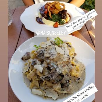 Maison Selby - Truffle pasta and beef bourginon - French Near Me - Toronto, Ontario Maison Selby - Truffle pasta and beef bourginon - French Near Me - Toronto, Ontario
