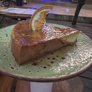 Chela De Playa - Flan (homemade by Tia Maria).  Worth every calorie! - Beer Bar Near Me - Playa del Carmen, ROO