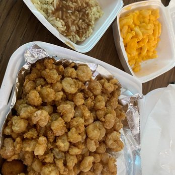 Spiros Family Restaurant - Popcorn shrimp with Mac n cheese and rice and gravy. - American Near Me - High Point, North Carolina Spiros Family Restaurant - Popcorn shrimp with Mac n cheese and rice and gravy. - American Near Me - High Point, North Carolina