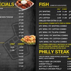 Touchdown wings - Menu