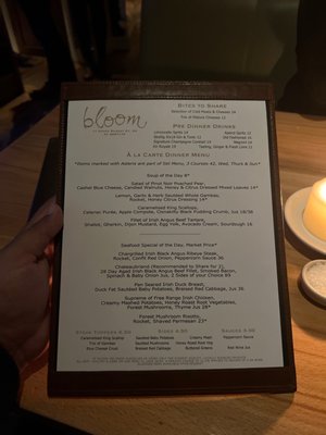 Menu photo 2 Bloom Brasserie Dublin, D