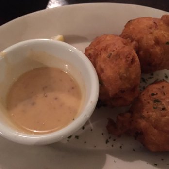 Coconuts - Conch (and shrimp) fritters. Very nice. Big fritters, not much conch, sauce nice but not very spicy - Seafood Near Me - Fort Lauderdale, Florida Coconuts - Conch (and shrimp) fritters. Very nice. Big fritters, not much conch, sauce nice but not very spicy - Seafood Near Me - Fort Lauderdale, Florida