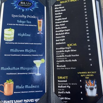 BLU 33 Rooftop - $18 specialty drinks - Cocktail Bars Near Me - New York, New York