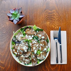 Baby Elephant Plant Based Cafe - Oyster mushrooms & almond salad