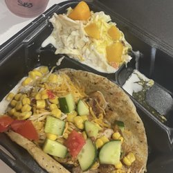Caribbean Kitchen - Jerk chicken taco with mango coleslaw