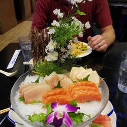 Beautiful sashimi dinner