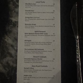 Bulle - Cocktail menu - Wine Bars Near Me - Fresno, California