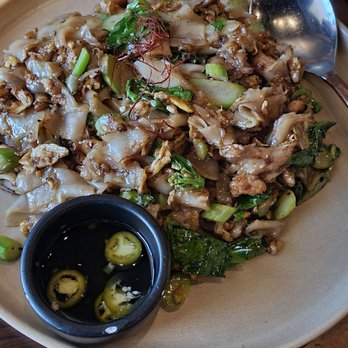 Hanuman Thai Eatery - Pad see ew with chicken - Thai Near Me - Costa Mesa, California Hanuman Thai Eatery - Pad see ew with chicken - Thai Near Me - Costa Mesa, California