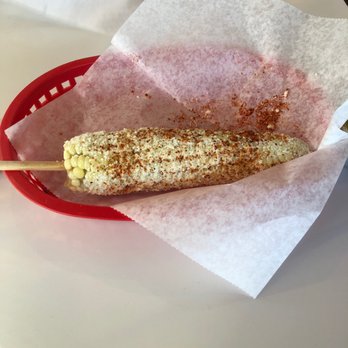 The Taco Stand - Grilled corn on the cob, mayo, cheese, chili - Tacos Near Me - Encinitas, California