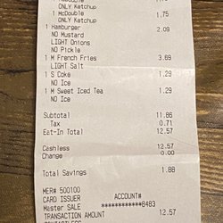 McDonald's - This is what me and my mother were supposed to get.