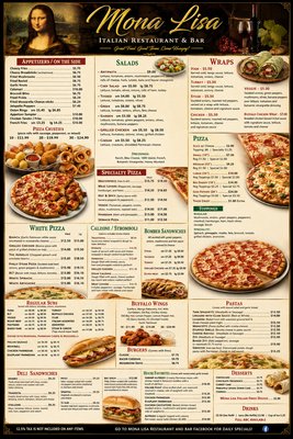 Menu photo 1 Mona Lisa Restaurant & Bar Norfolk, VA