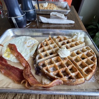 Just Wafflin - Blueberry pancake - Breakfast & Brunch Near Me - Stillwater, Oklahoma