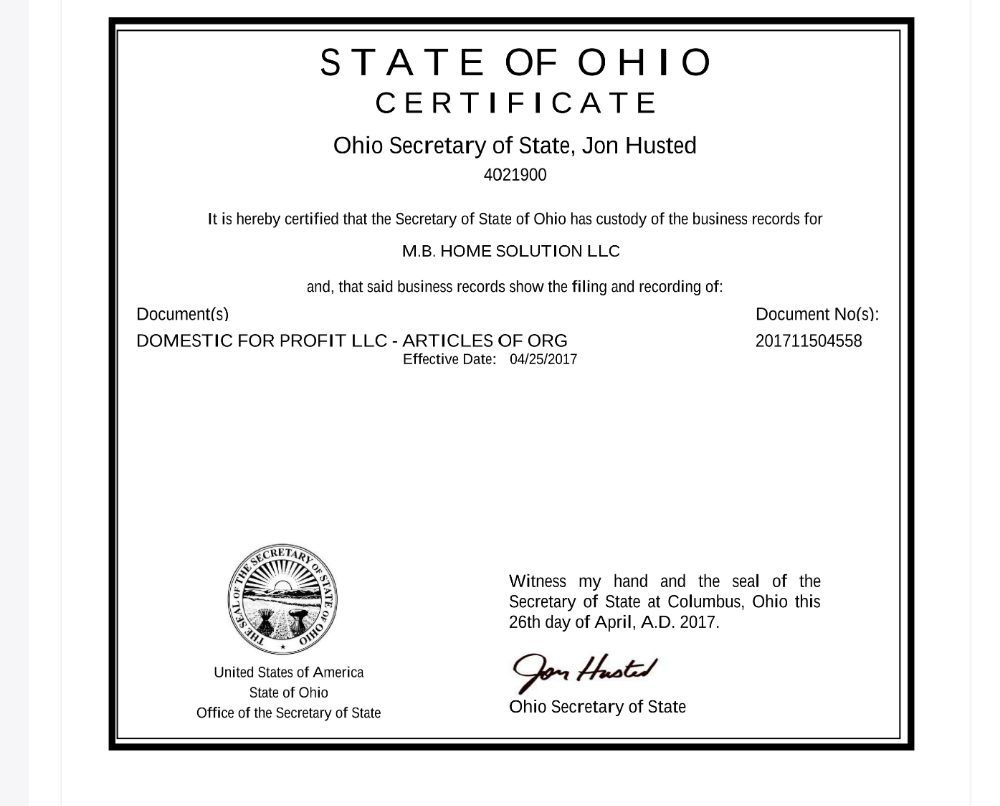 Slide of M B Home Solution