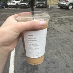 Pistachio Ube latte. Delicious! Pistachio Ube latte. Delicious!