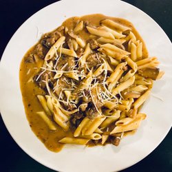 The Slate Pub - Beef stroganoff Dinner Special - Delicious!