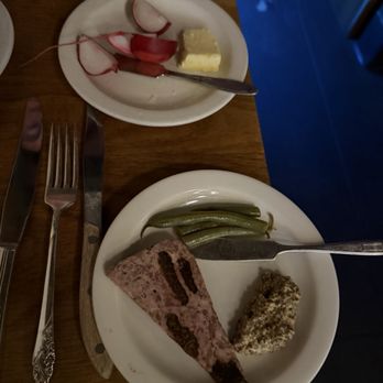 Navarre - Radish with butter; pate with Dijon mustard and green beans - Italian Near Me - Portland, Oregon Navarre - Radish with butter; pate with Dijon mustard and green beans - Italian Near Me - Portland, Oregon