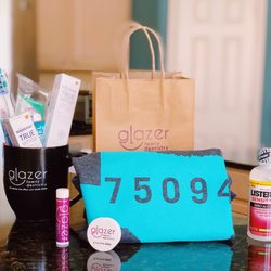 Glazer Family Dentistry - A welcome coffee cup with dental stuff and a cool custom t-shirt!