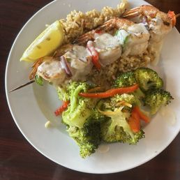 Grilled shrimp kebab