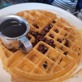 Liz's Where Y'at Diner - Chocolate chip waffle - Breakfast & Brunch Near Me - Mandeville, Louisiana Liz's Where Y'at Diner - Chocolate chip waffle - Breakfast & Brunch Near Me - Mandeville, Louisiana