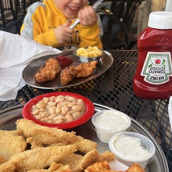 The Ridge Nashville - Children's Chicken Tenders/ Mac. & Cheese Catfish platter....white beans, tater tots, & hush puppies - American Near Me - Nashville, Tennessee The Ridge Nashville - Children's Chicken Tenders/ Mac. & Cheese Catfish platter....white beans, tater tots, & hush puppies - American Near Me - Nashville, Tennessee