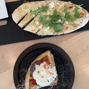 AMBAR Restaurant, Clarendon - White Flatbread, Strawberry Waffle - Modern European Near Me - Arlington, Virginia AMBAR Restaurant, Clarendon - White Flatbread, Strawberry Waffle - Modern European Near Me - Arlington, Virginia