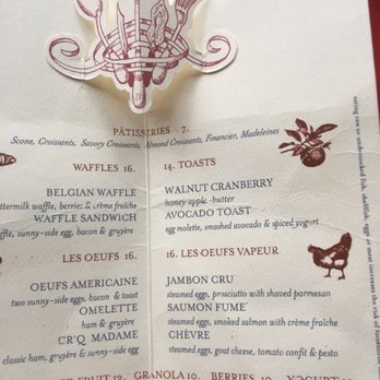 Buvette - Breakfast menu - French Near Me - New York, New York