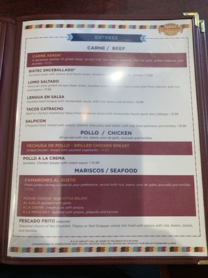 Menu photo 5 Tipicos Los Amigos Sterling, VA