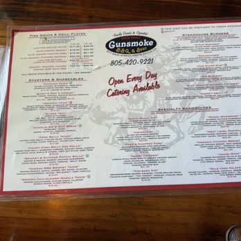 Gunsmoke BBQ - Menu part 2 - Barbeque Near Me - Santa Paula, California Gunsmoke BBQ - Menu part 2 - Barbeque Near Me - Santa Paula, California