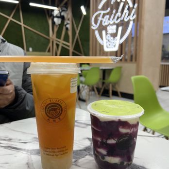 Taichi Bubble Tea - Taro Zhang Zhang Special & Passionfruit Infruitea - Poke Near Me - Sacramento, California Taichi Bubble Tea - Taro Zhang Zhang Special & Passionfruit Infruitea - Poke Near Me - Sacramento, California