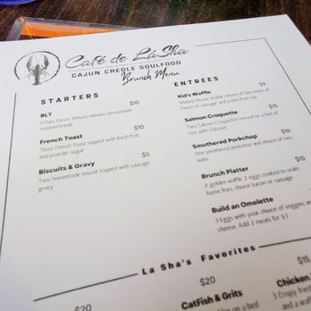 Cafe de LaSha - Brunch Menu - Soul Food Near Me - Florissant, Missouri Cafe de LaSha - Brunch Menu - Soul Food Near Me - Florissant, Missouri