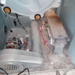 AVIV Appliance Pros - Before dryer housing delinting.